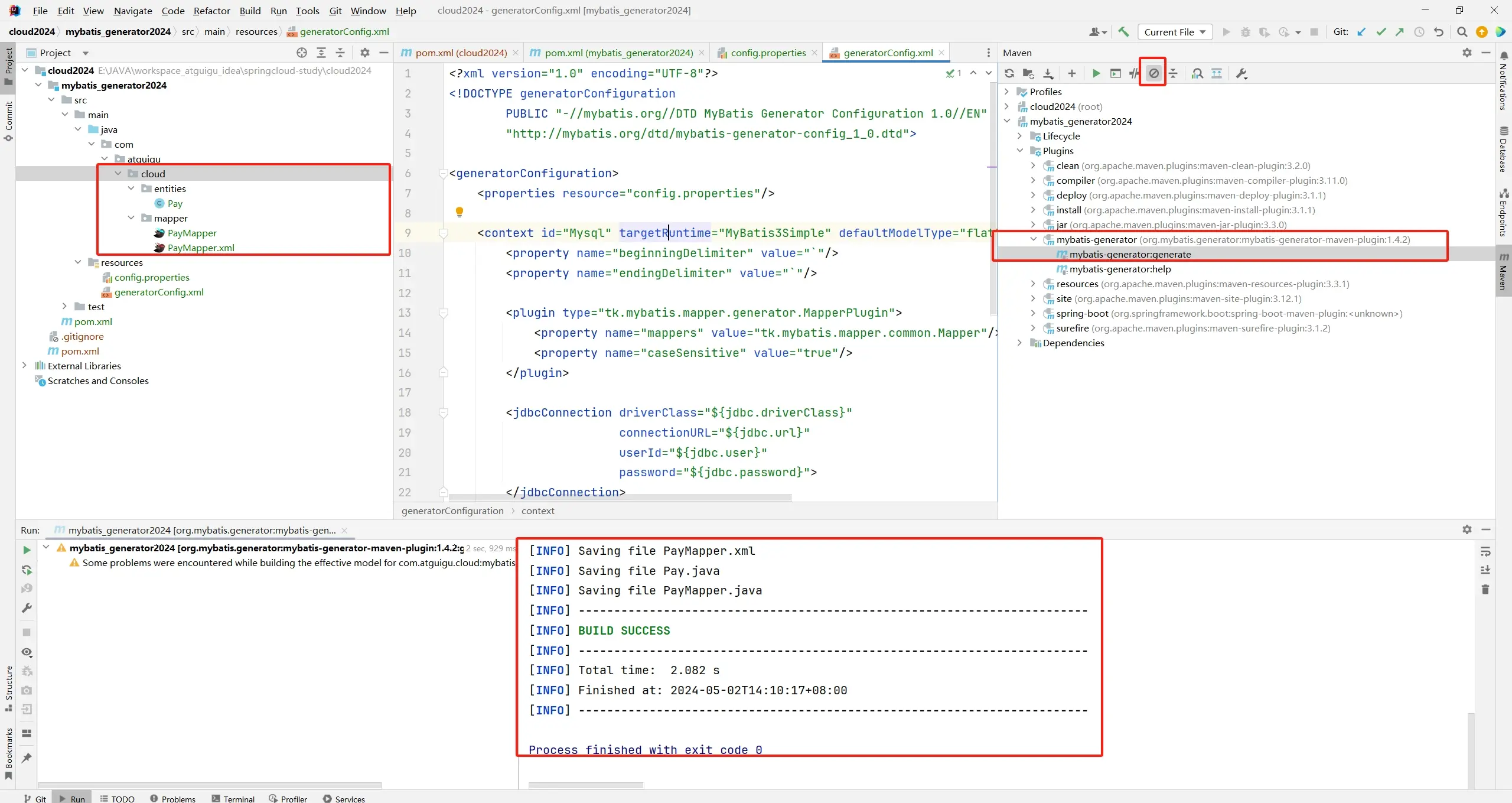 mybatisOneClickGeneration
